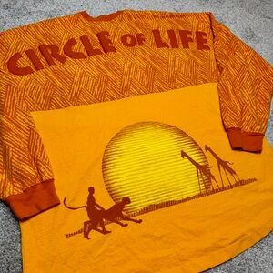 Disney The Lion King Spirit Jersey Orange Sun Africa US Size XL RARE